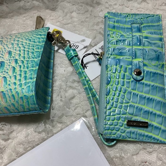 NWT 2 Pc Brahmin COTTON CANDY Melbourne, CLUTCH, CR CARD WALLET - Picture 6 of 7